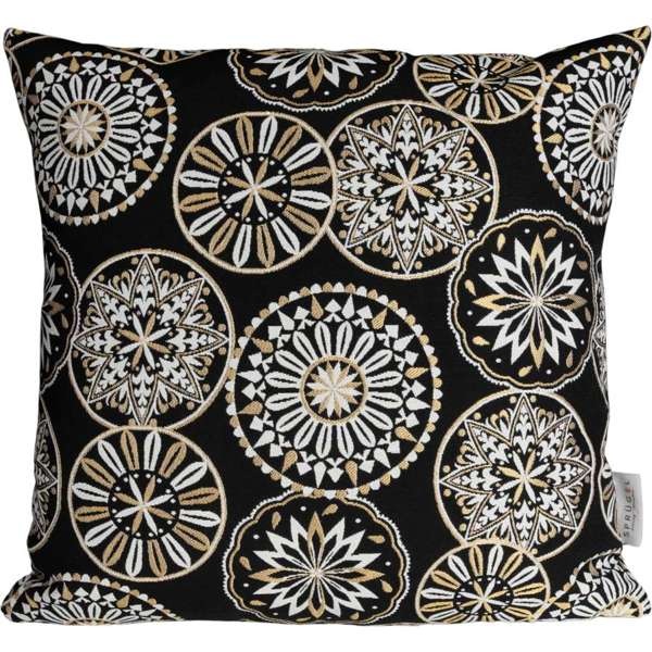 Sprügel Kissenhülle Deluxe Mandala - 45x45cm - Fb. schwarz