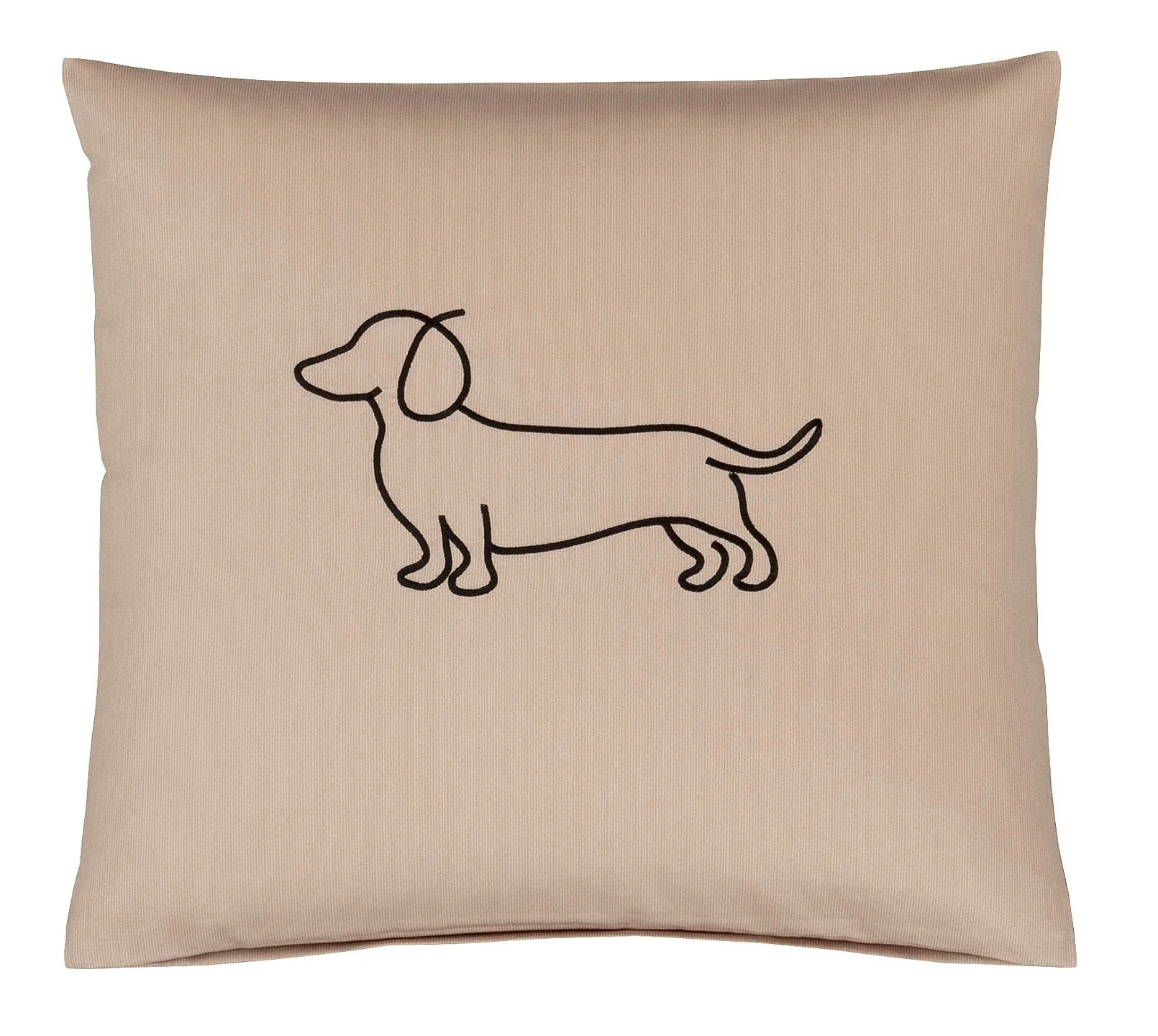 elegante Kissenbezug Companion - Fb. schwarz-beige - 40x40cm