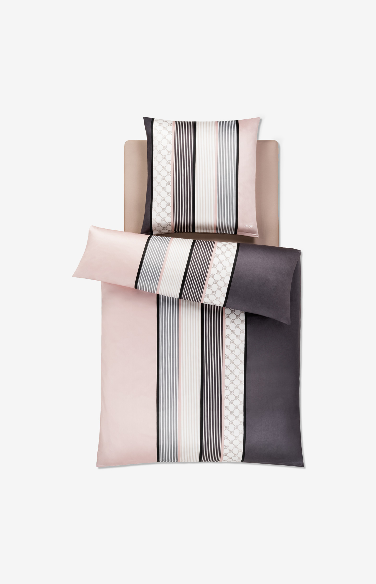 Joop! Mako-Satin Bettwäsche Cornflower Stripes 4069 Fb. 28 deep Rose
