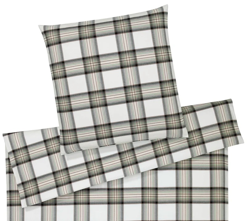 elegante Flanell Bettwäsche Westminster 2666 - Fb. 44 tannengrün