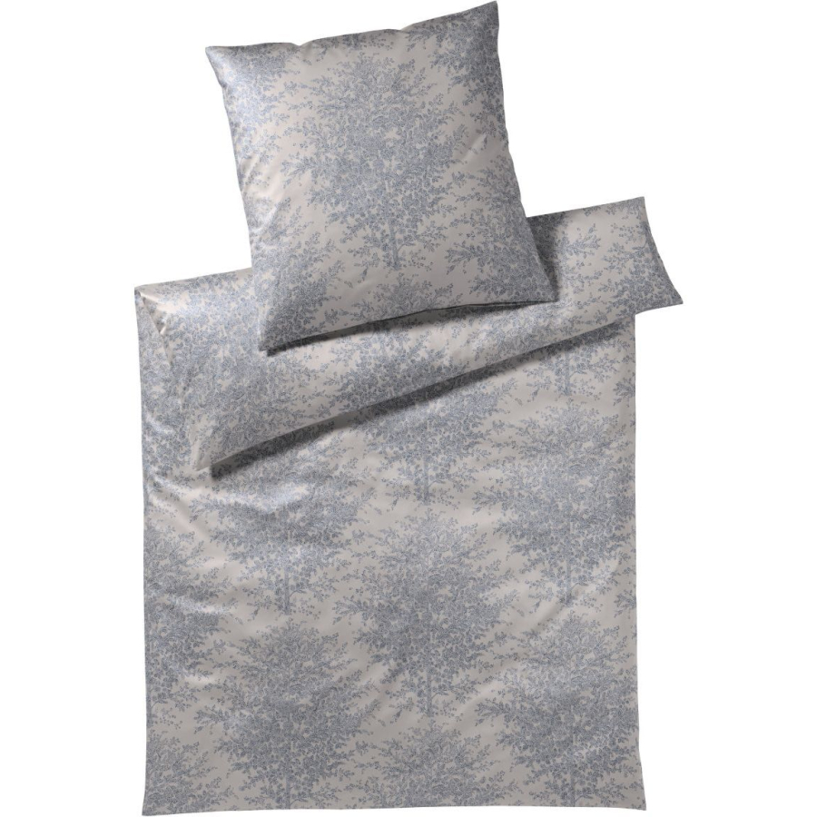 Bettwäsche Elegante Mako-Satin Forest 2361 Fb. 02 Tintenblau