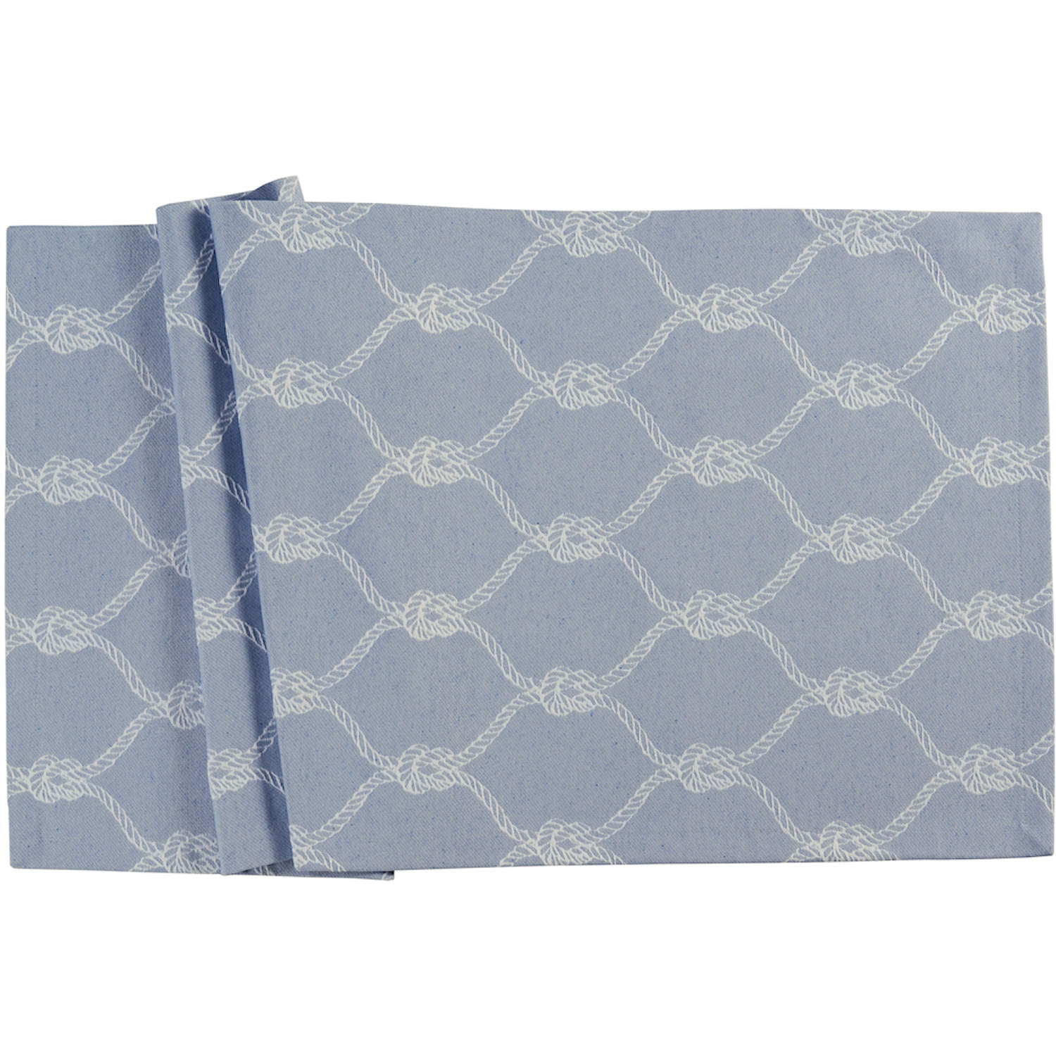 Sander Tischläufer Knots eckig Fb: 10 mittelblau