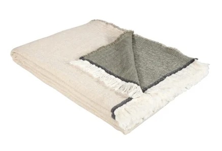 Eskimo Decke Lily - 140x200cm - Fb. beige/salbei