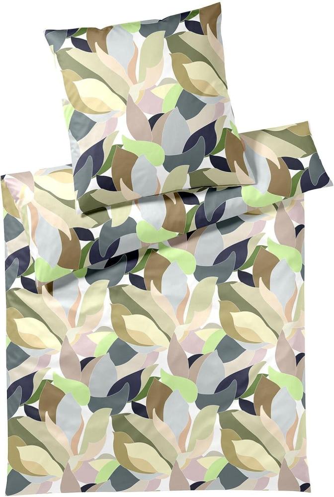 elegante Comfort Satin Bettwäsche Night Garden 24512 - Fb. 04 hellgrün