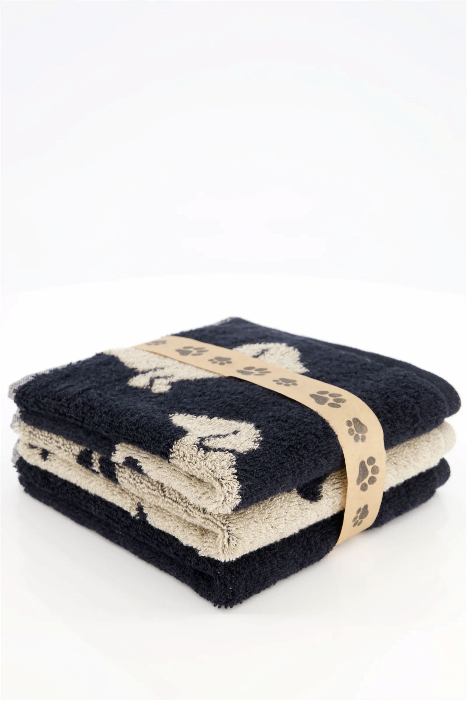 Cawö Frottier Dackel We love Dogs, Farbe: 93 Schwarz/Beige