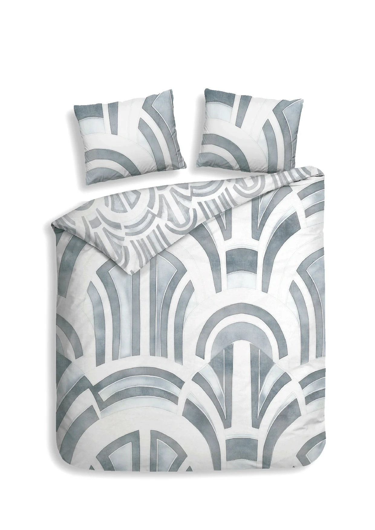 Heckett & Lane Mako-Satin Bettwäsche Kaia - Fb. ice blue