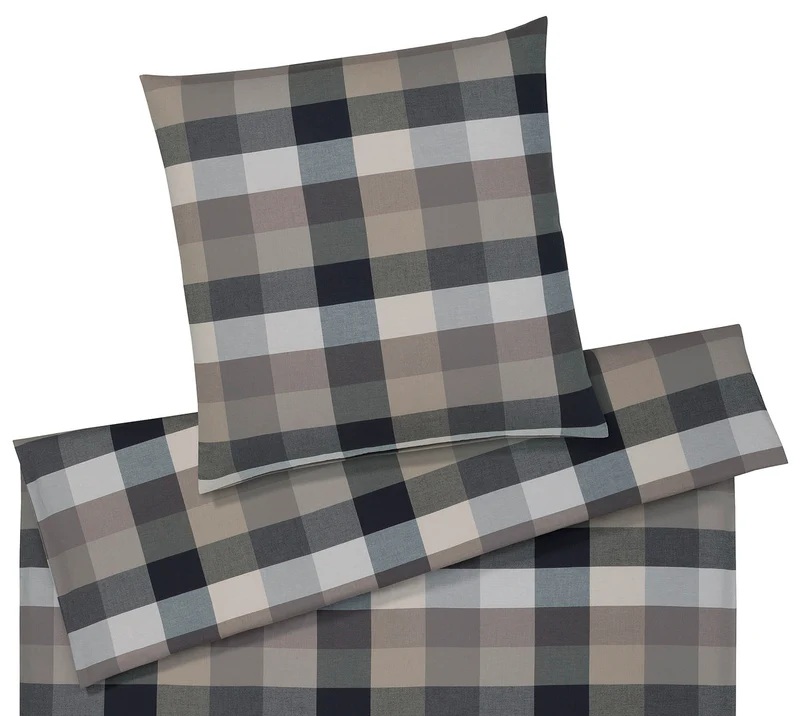 elegante Soft-Flanell Bettwäsche Hamilton 26014 - Fb. 07 Kiesel