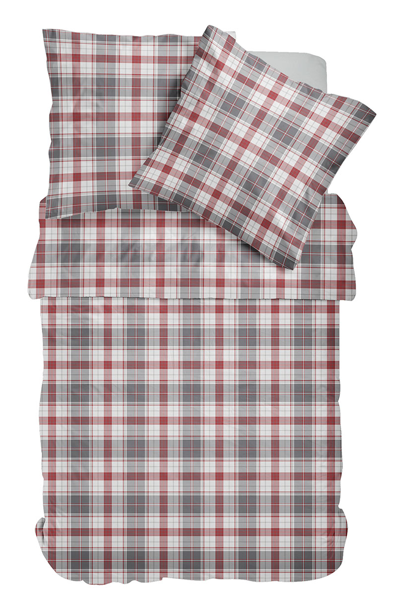 Baumwoll-Twill Bettwäsche "Karo"