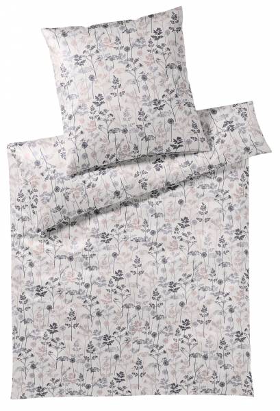 Elegante Mako-Jersey Bettwäsche Herbage 3538 Fb. 7 Taupe