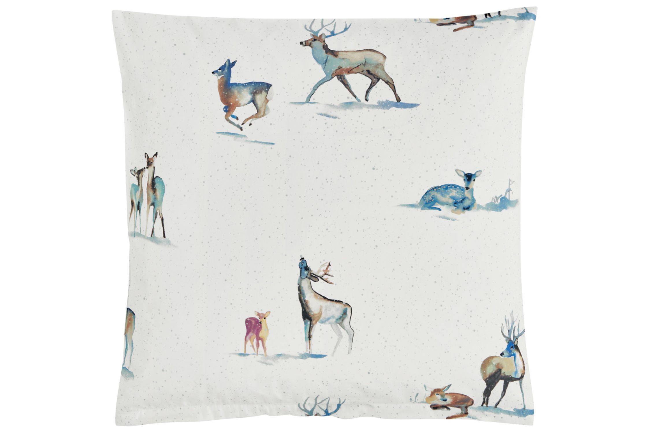 Chr. Fischbacher Satin Kissenbezug It'S Snowing My Deer B27 - Fb.010
