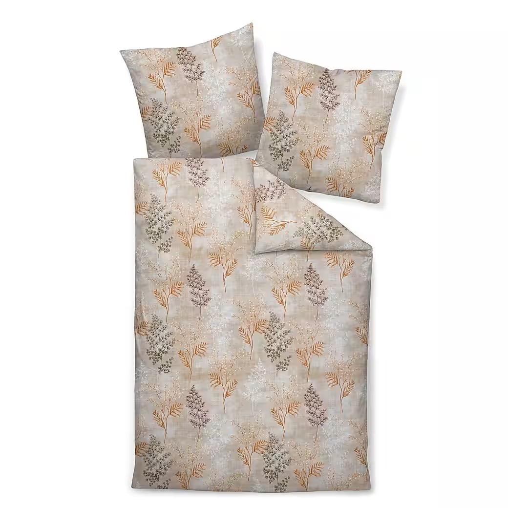 Janine Mako-Satin Bettwäsche Palermo 31168 - Fb. beige rost