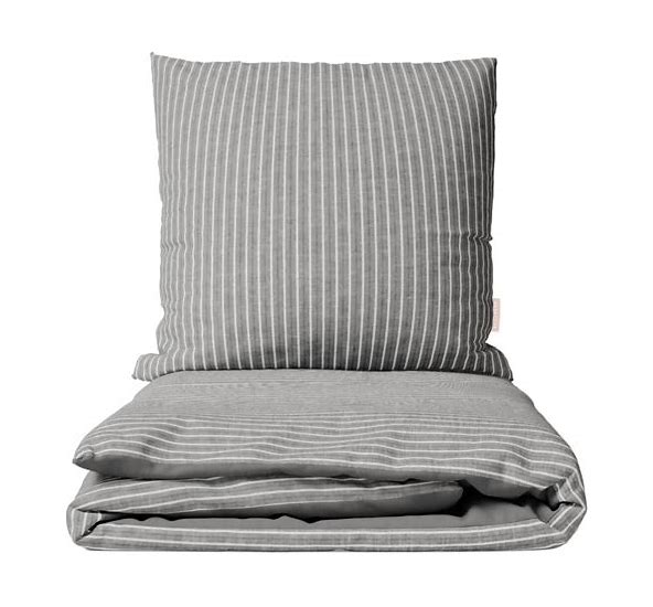 Momm Bettwäsche Flanell Linea Streifen - graphit