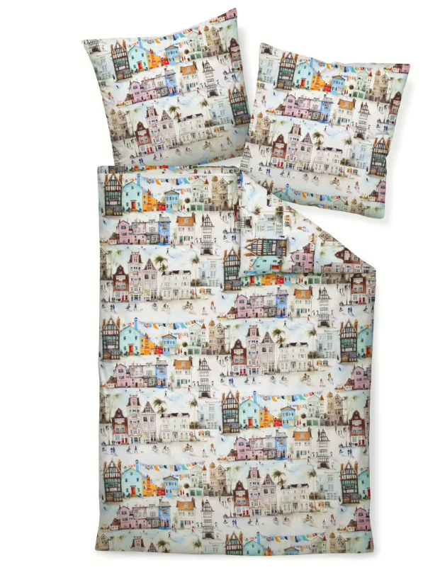 Janine Mako-Satin Bettwäsche modern art S 42139 - Fb. 09 multicolor